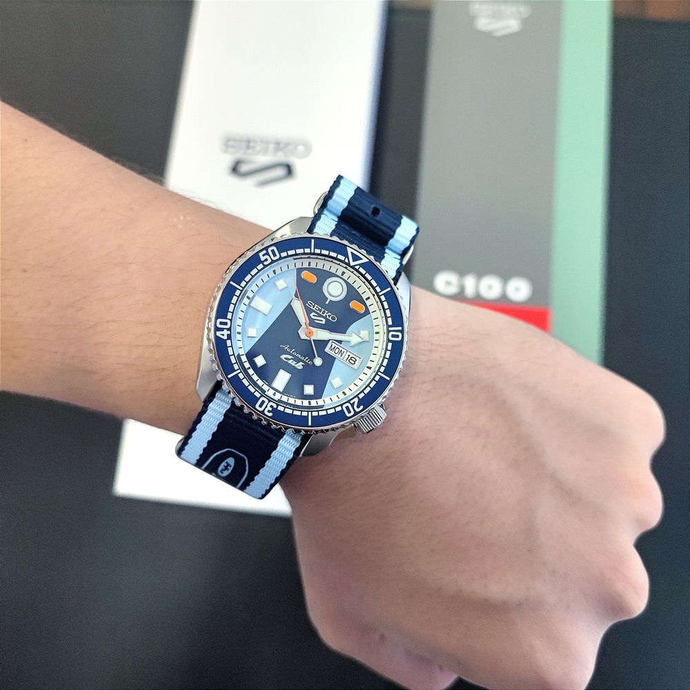 Seiko 5 Sports Honda Super Cub Azul SRPK37K1 | Universal Joias